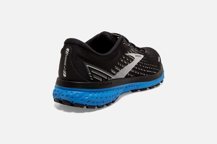 Brooks Ghost 13 Road Running Shoes Mens - Black/Grey/Blue - NZSGV-0371